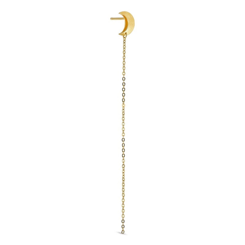 Jane Kønig Half Moon Chain ørestik i 18 karat forgyldt sølv 8 cm